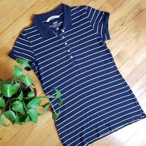 H&M - Striped Navy Blue Polo Shirt